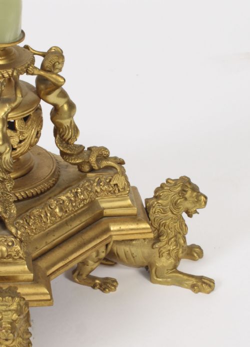 fig 6. Antique Edwadian Onyx and Ormolu Floor Standard Lamp circa 1900