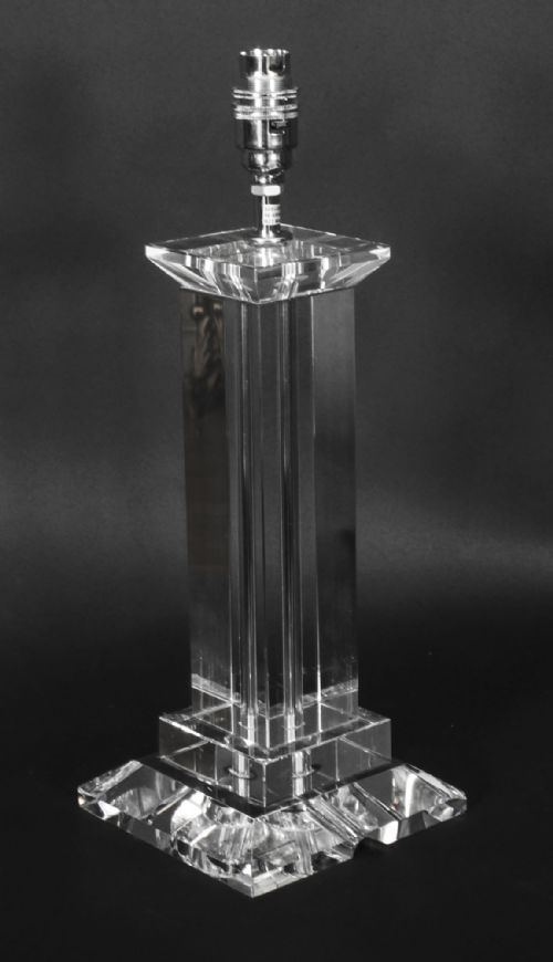 Antique Art Deco Cut Crystal Glasstable Lamp Circa 1920