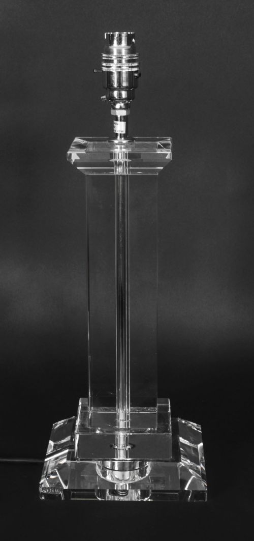 fig 1. Antique Art Deco Cut Crystal GlassTable Lamp Circa 1920
