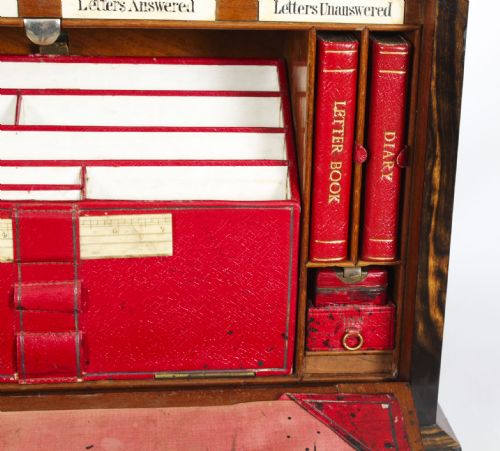 ANTIQUE COROMANDEL WRITING STATIONARY CABINET BY HOUGHTON AND GUNN DATED 1878 - ADDITIONAL PHOTO 11
