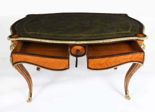 ANTIQUE FRENCH BUREAU PLAT WRITING TABLE DESK C1860 - ADDITIONAL PHOTO 8