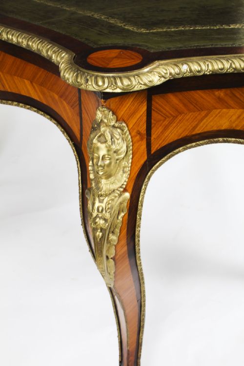 ANTIQUE FRENCH BUREAU PLAT WRITING TABLE DESK C1860 - ADDITIONAL PHOTO 14