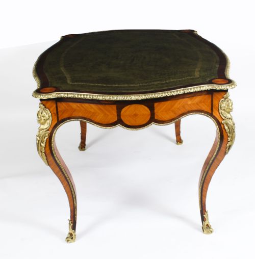 ANTIQUE FRENCH BUREAU PLAT WRITING TABLE DESK C1860 - ADDITIONAL PHOTO 15