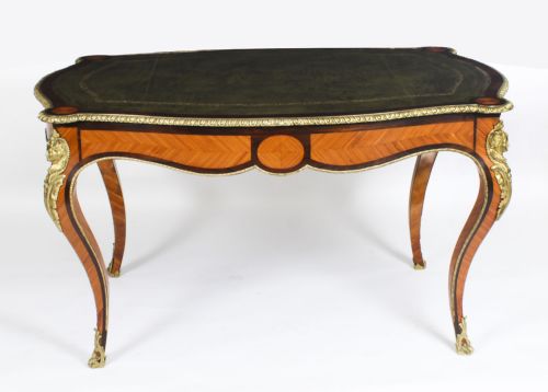 ANTIQUE FRENCH BUREAU PLAT WRITING TABLE DESK C1860 - ADDITIONAL PHOTO 17