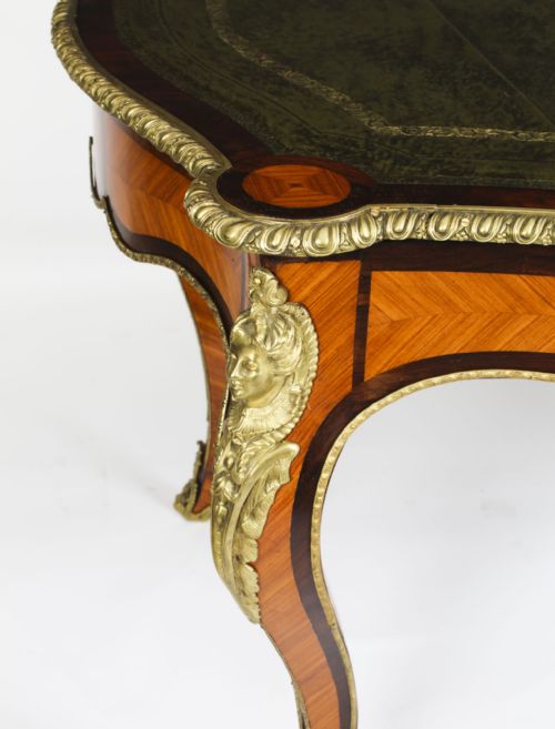 ANTIQUE FRENCH BUREAU PLAT WRITING TABLE DESK C1860 - ADDITIONAL PHOTO 18