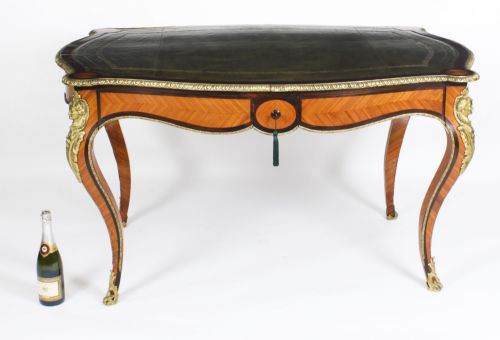 ANTIQUE FRENCH BUREAU PLAT WRITING TABLE DESK C1860 - ADDITIONAL PHOTO 21