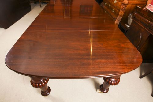 fig 5. Antique William IV 13 ft Flame Mahogany Extending Dining Table 19th C