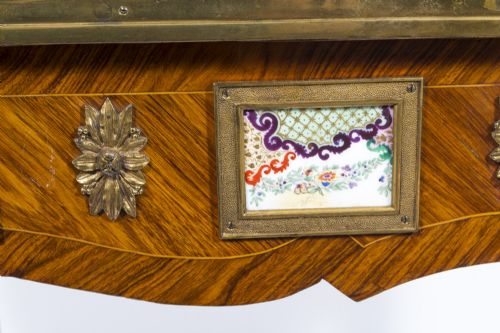 ANTIQUE FRENCH WRITING SIDE TABLE PORCELAIN PLAQUES C1780 - ADDITIONAL PHOTO 18