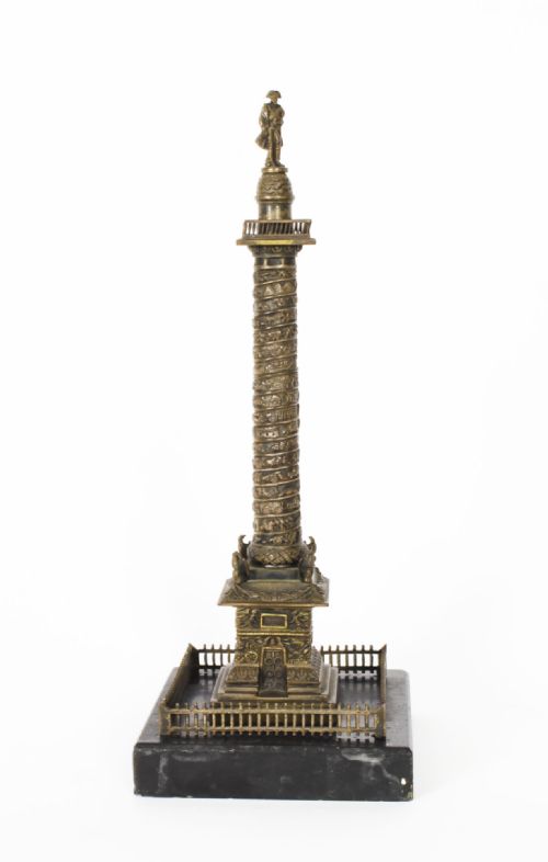 fig 1. Antique Grand Tour Bronze Models of Colonne Vendôme and the Luxor Obelisk 19th C