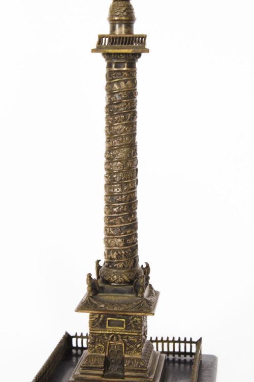 fig 3. Antique Grand Tour Bronze Models of Colonne Vendôme and the Luxor Obelisk 19th C