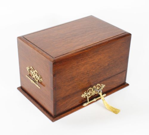 fig 2. Antique Edwardian Oak stationery cabinet C1900