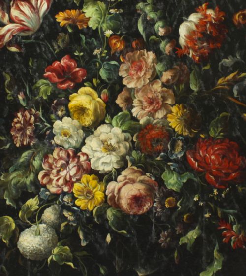 fig 2. Antique Pair Large Still Life Oil Paintings Continental School 19th C 131x107cm