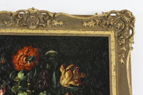 fig 7. Antique Pair Large Still Life Oil Paintings Continental School 19th C 131x107cm