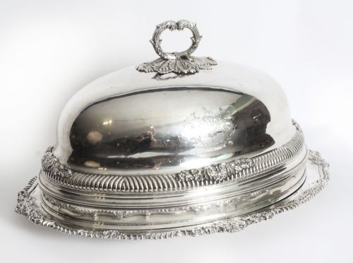 fig 1. Antique Old Sheffield Plate Oval Beef Venison Tureen & Domed Cover C 1810