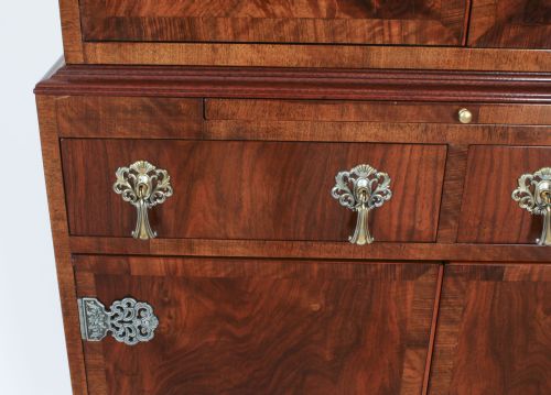 fig 8. Antique English Ormolu Mounted Burr Walnut Cocktail Cabinet Circa 1920