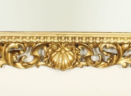 fig 2. Antique Italian Giltwood Florentine Overmantle Mirror 19th Century 83 x 61cm