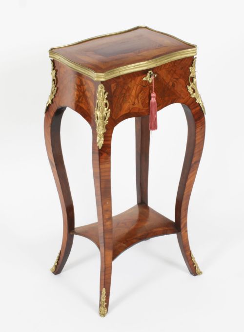 Antique French Parquetry & Marquetry Occasional Table Casket 19th C