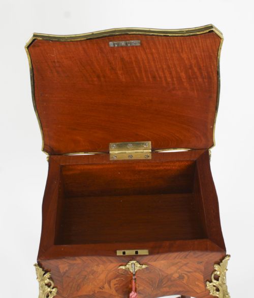 fig 5. Antique French Parquetry & Marquetry Occasional Table Casket 19th C