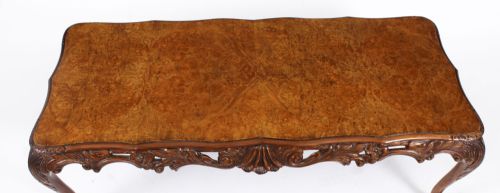 fig 2. Antique Queen Anne Revival Burr Walnut Coffee Table c.1920