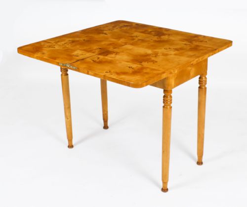 fig 1. Antique Biedermeier Maserbirch Card Console Table Circa 1830 19th C