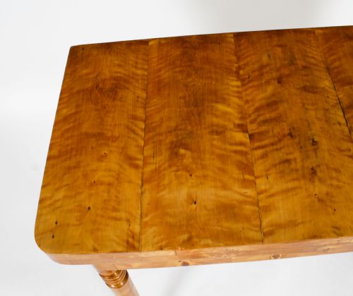 fig 5. Antique Biedermeier Maserbirch Card Console Table Circa 1830 19th C
