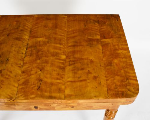 fig 6. Antique Biedermeier Maserbirch Card Console Table Circa 1830 19th C