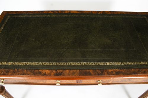 fig 2. Antique Victorian Burr Walnut Writing Table 19th C
