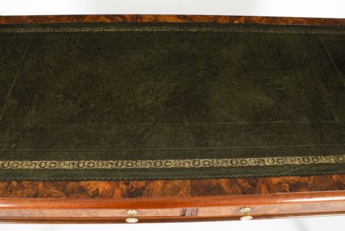 fig 3. Antique Victorian Burr Walnut Writing Table 19th C