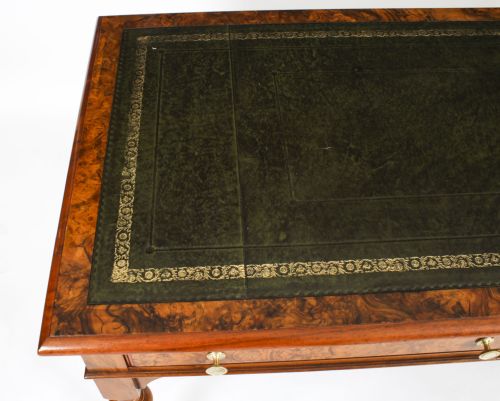 fig 4. Antique Victorian Burr Walnut Writing Table 19th C