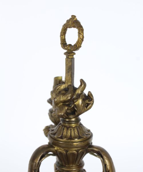 fig 2. Antique French Ormolu Cherub Table Lamp Louis Revival Circa 1870