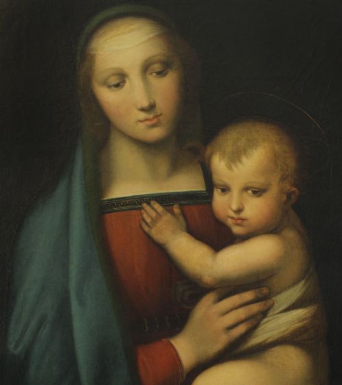 fig 3. Antique Painting Madonna & Child 'Paoletti and Ferretti' 19th Century
