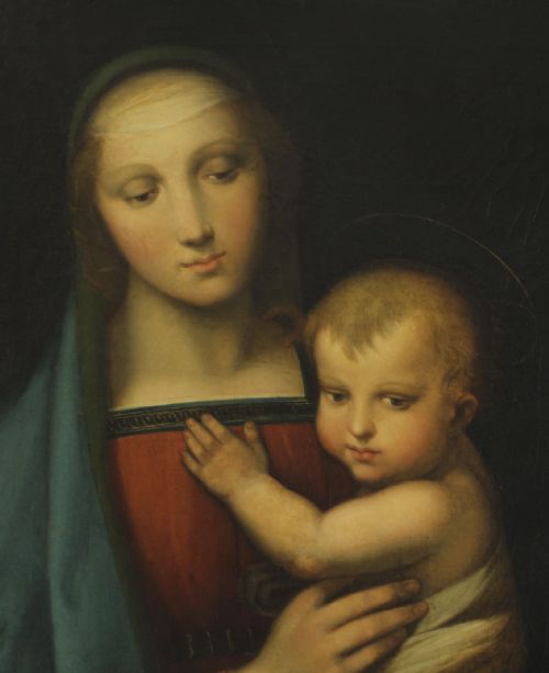 fig 4. Antique Painting Madonna & Child 'Paoletti and Ferretti' 19th Century