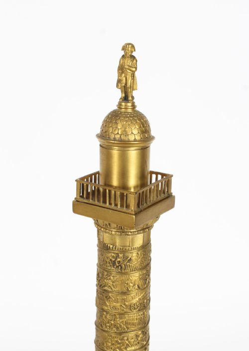 fig 1. Antique 18inch French Grand Tour Gilt Bronze Model of Vendome Column 19thC