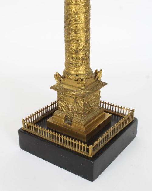 fig 5. Antique 18inch French Grand Tour Gilt Bronze Model of Vendome Column 19thC
