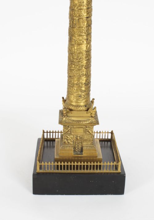 fig 6. Antique 18inch French Grand Tour Gilt Bronze Model of Vendome Column 19thC