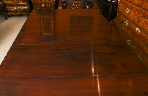 fig 3. Antique 8ft Victorian Flame Mahogany Extending Dining Table C1870