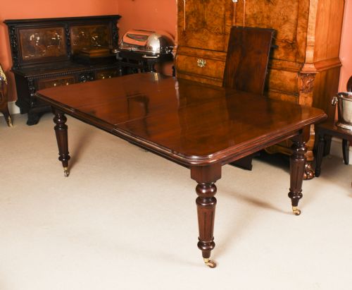 fig 5. Antique 8ft Victorian Flame Mahogany Extending Dining Table C1870