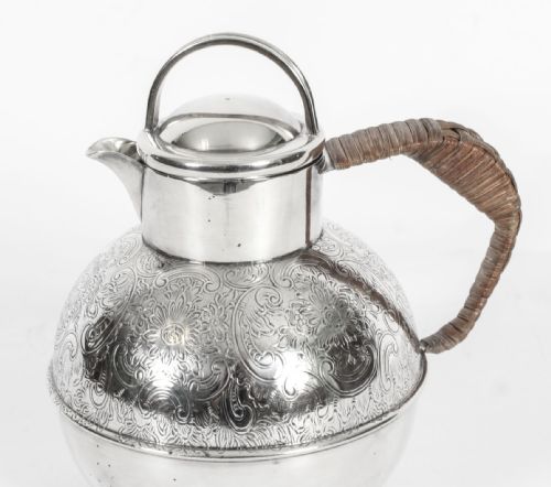 fig 1. Antique Victorian Silver Plated Tea Pot 19th Century