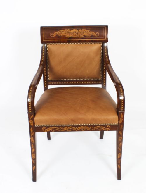 fig 1. Antique Dutch Marquetry Armchair C1840 19th Century