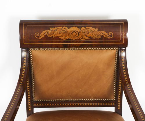 fig 3. Antique Dutch Marquetry Armchair C1840 19th Century
