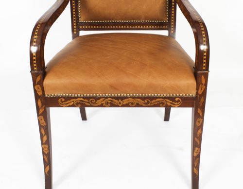 fig 4. Antique Dutch Marquetry Armchair C1840 19th Century