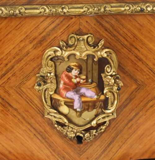 fig 10. Antique French wood Sevres and Ormolu Mounted Cigar Humidor c.1870 19th C