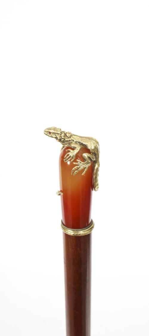 fig 4. Antique Russian Agate & Silver Gilt Walking Cane Stick C1880 88cm/34.5 inches