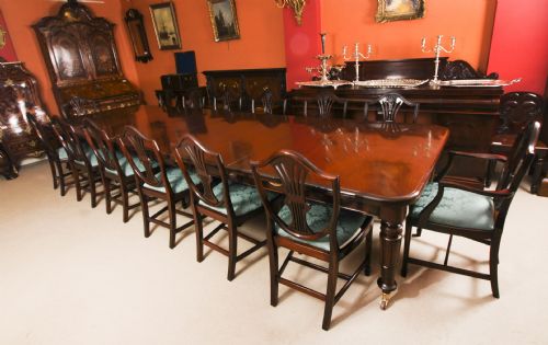 ANTIQUE 14FT6 WILLIAM IV EXTENDING DINING TABLE C1835 19TH C - ADDITIONAL PHOTO 1