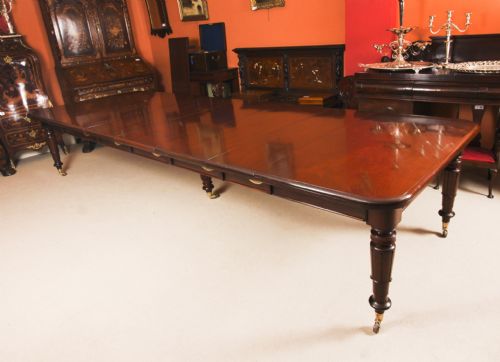 ANTIQUE 14FT6 WILLIAM IV EXTENDING DINING TABLE C1835 19TH C - ADDITIONAL PHOTO 10