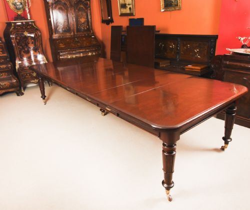 ANTIQUE 14FT6 WILLIAM IV EXTENDING DINING TABLE C1835 19TH C - ADDITIONAL PHOTO 11