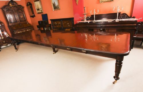 ANTIQUE 14FT6 WILLIAM IV EXTENDING DINING TABLE C1835 19TH C - ADDITIONAL PHOTO 19