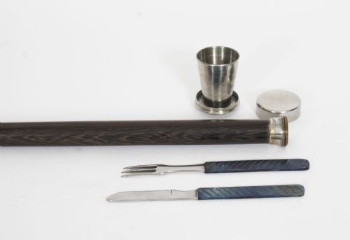 ANTIQUE ENGLISH SIVER PLATED HANDLE NOVELTY WALKING STICK CANE 19THC 94CM37INCH - ADDITIONAL PHOTO 7