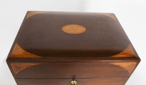 fig 6. Antique Victorian Three Bottle Tantalus & Games Compendium 19th Century