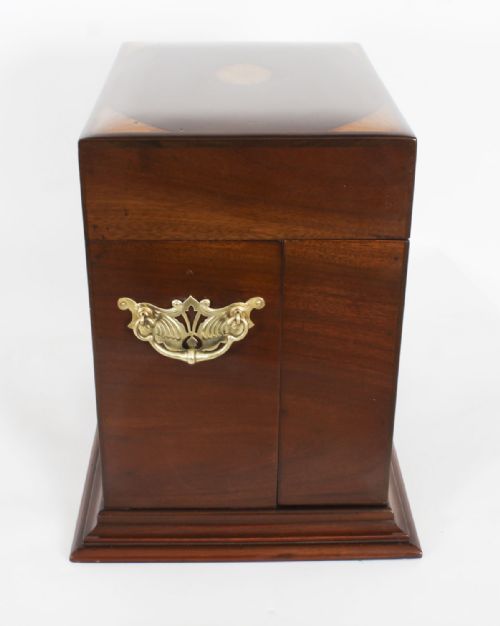 fig 7. Antique Victorian Three Bottle Tantalus & Games Compendium 19th Century